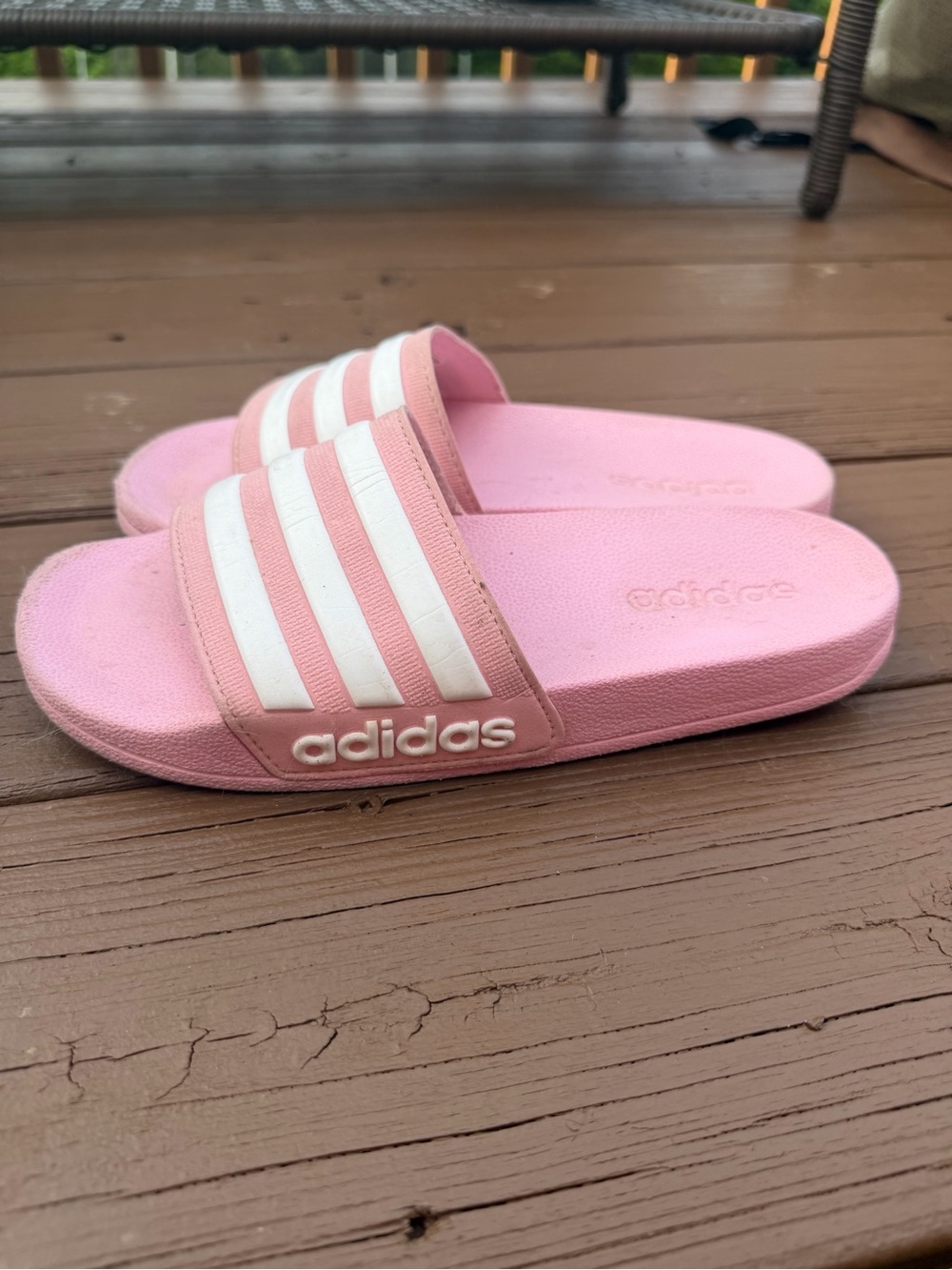 adidas Kids Light Pink Slip-On Slides